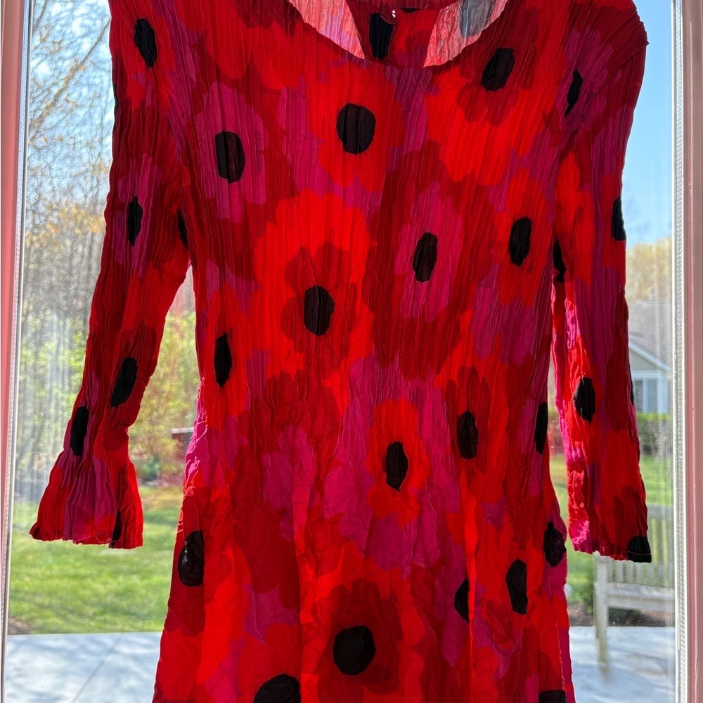 Australian Dress Brand, Alquema, Hot Pink, Vibrant Orange, & Black Smash Dress - Picture 9 of 16